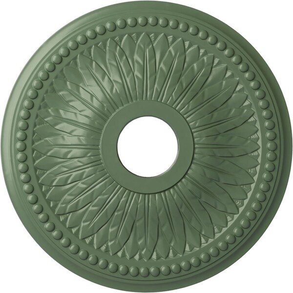 Ekena Millwork Bailey Ceiling Medallion (Fits Canopies up to 5 3/4"), 18"OD x 3 3/4"ID x 1 1/2"P, Athenian Green CM18BIAGF - main